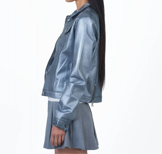 Jkt Nyc - Alexa Metallic Leather Jacket