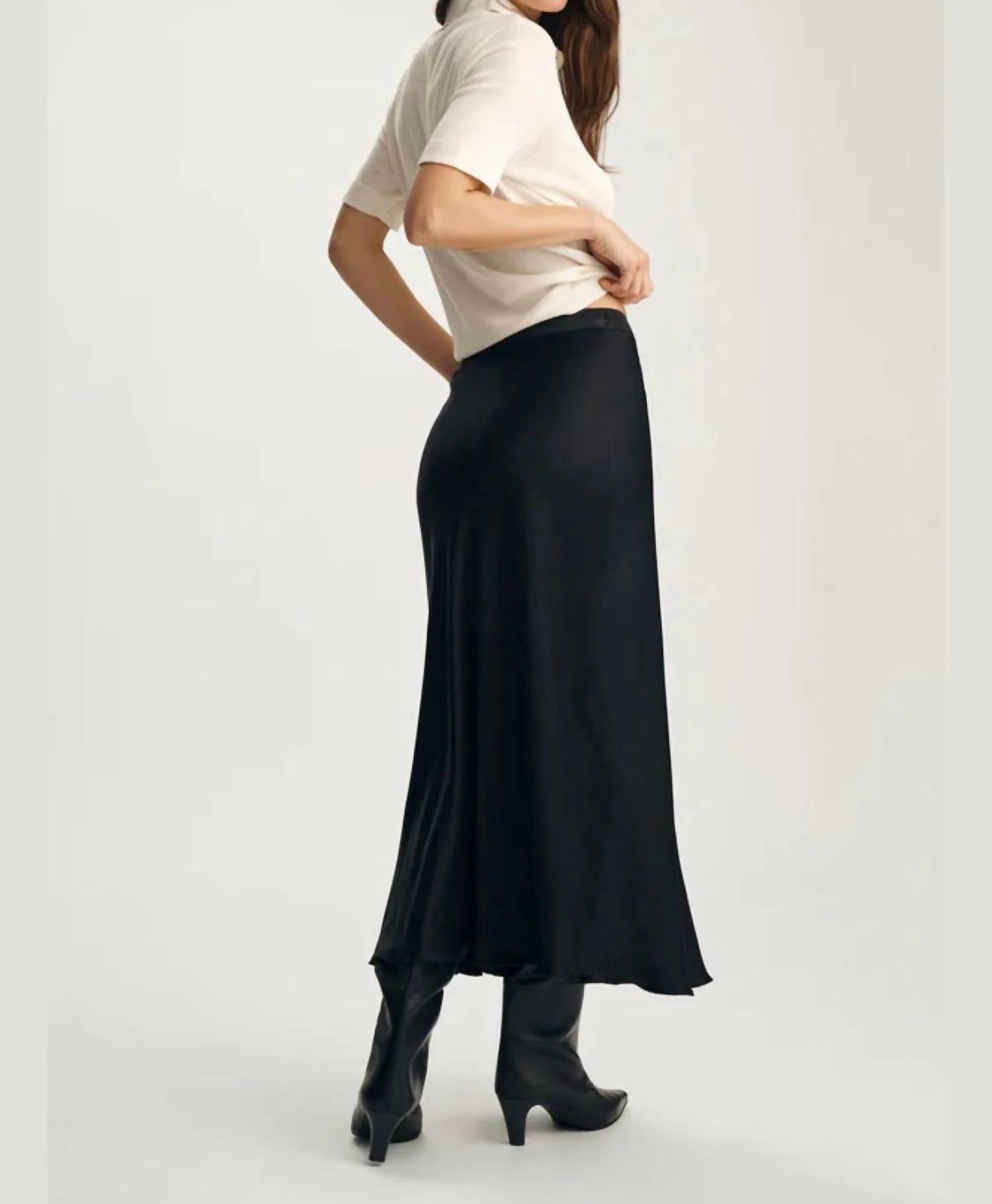 Mavi - Vivienne Satin Midi Skirt