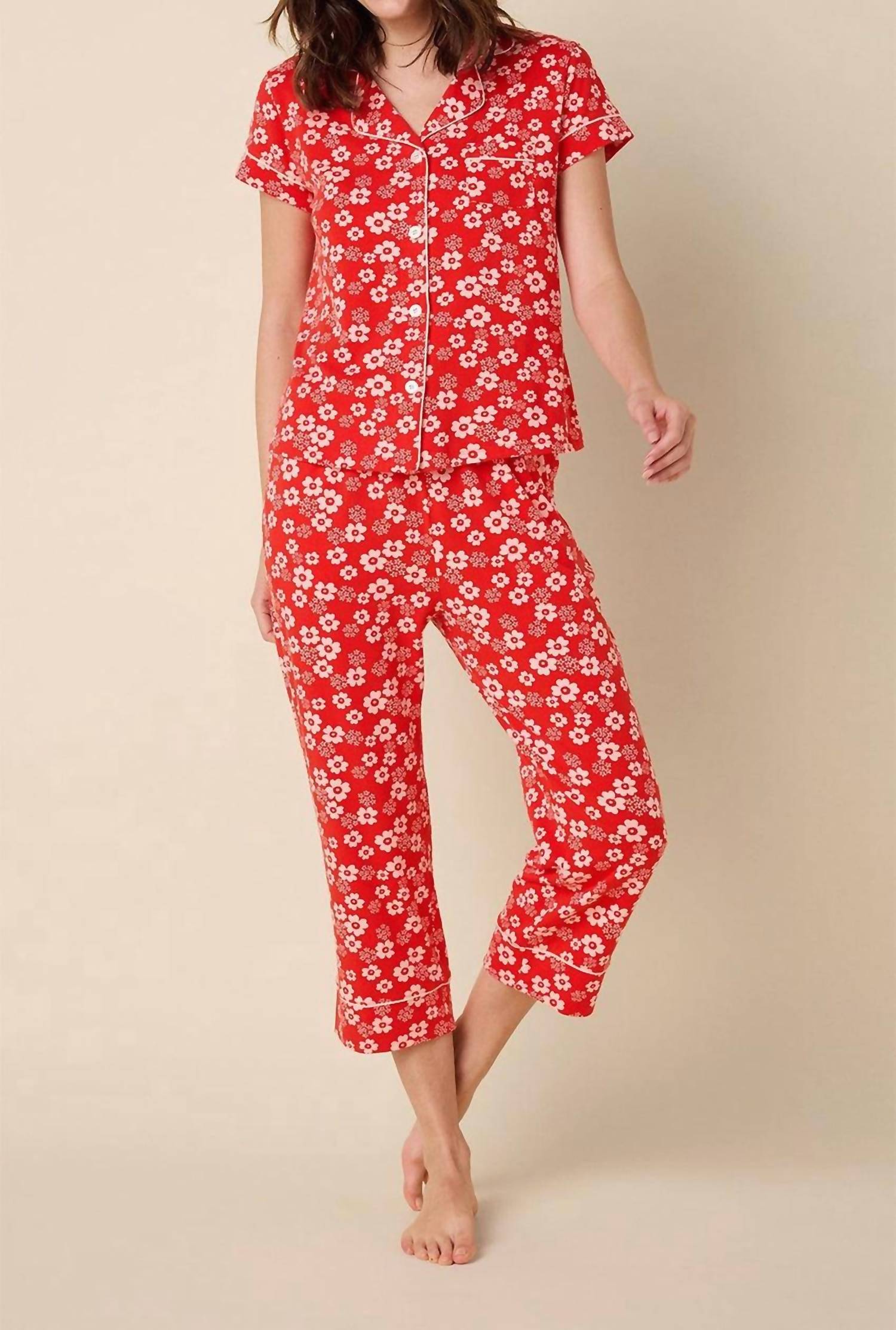 The Cat'S Pajamas - Cece Pima Knit Capri Set