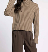 Weekend Los Angeles Virginia Relaxed Drop Shoulder Sweater in brown - women's sweater