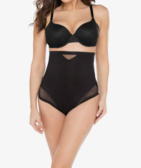 Miraclesuit Sexy Sheer Shaping Extra Firm Control High Waist Thong in black - women's intimate