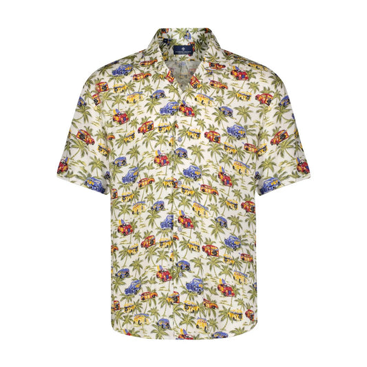 Luchiano Visconti - Men's Car Print Short Sleeve Shirt