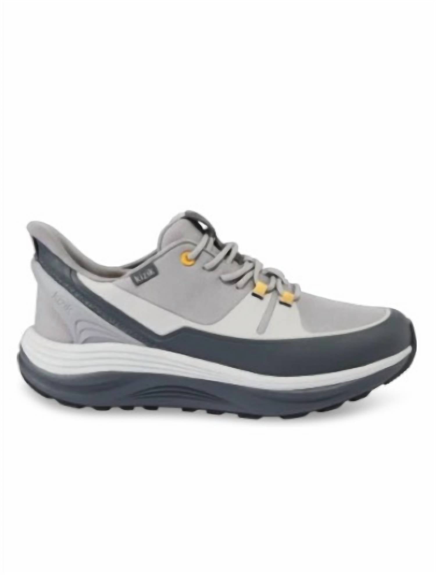 kizik Men's London All-terrain Travel Shoe in alloy - men's sneaker - detail view