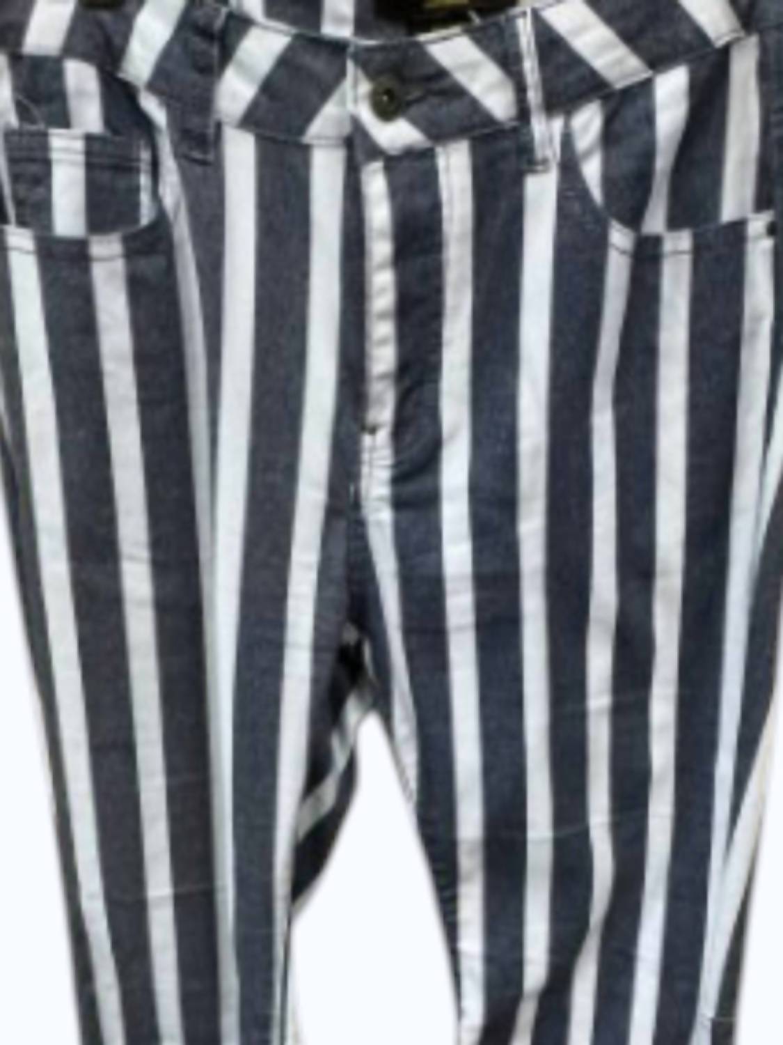 L&B Women's Bell Bottom Pant in stripe denim - women's pants - view 4