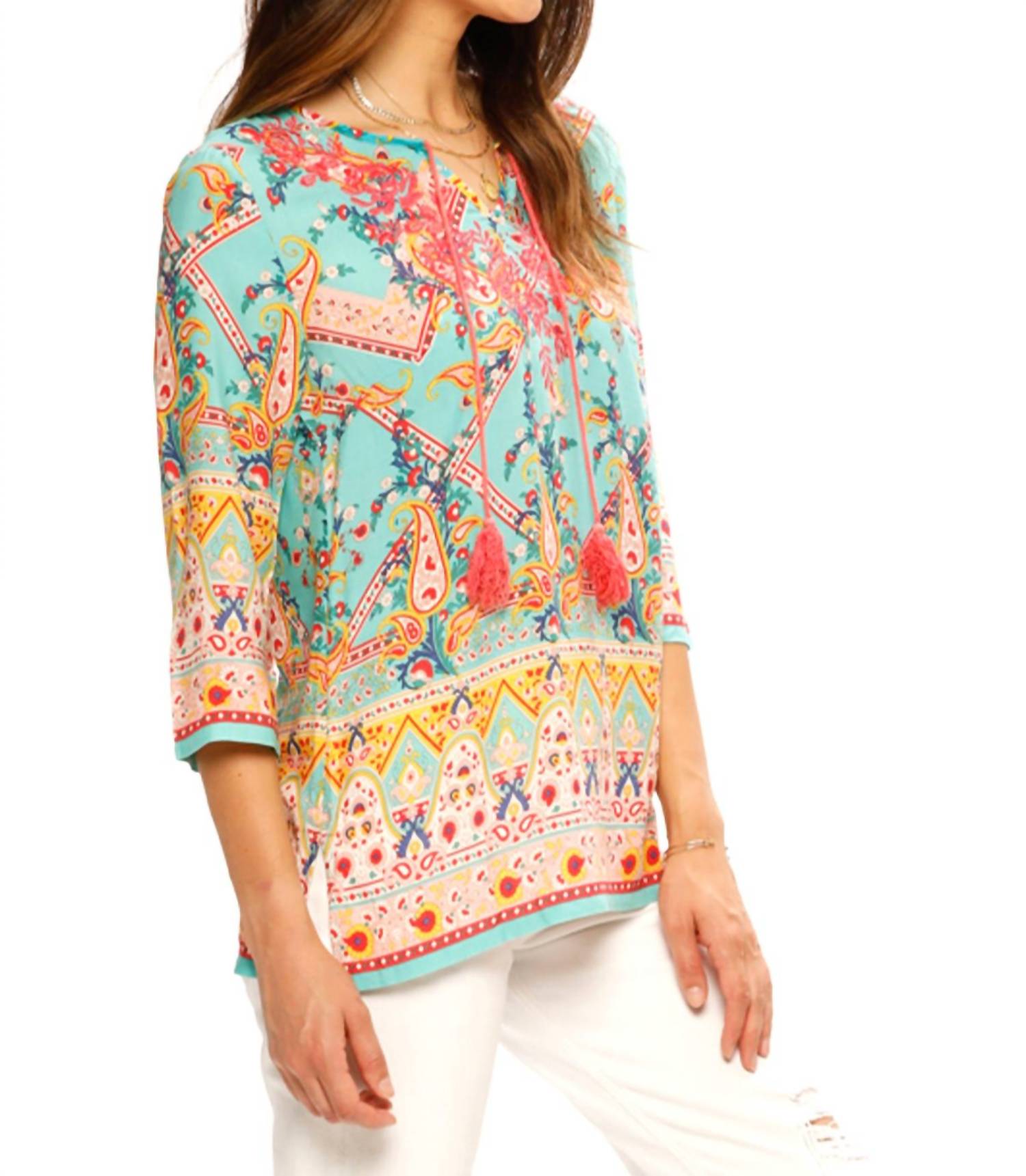 Paparazzi - Boho Paisley Print Challis Tunic