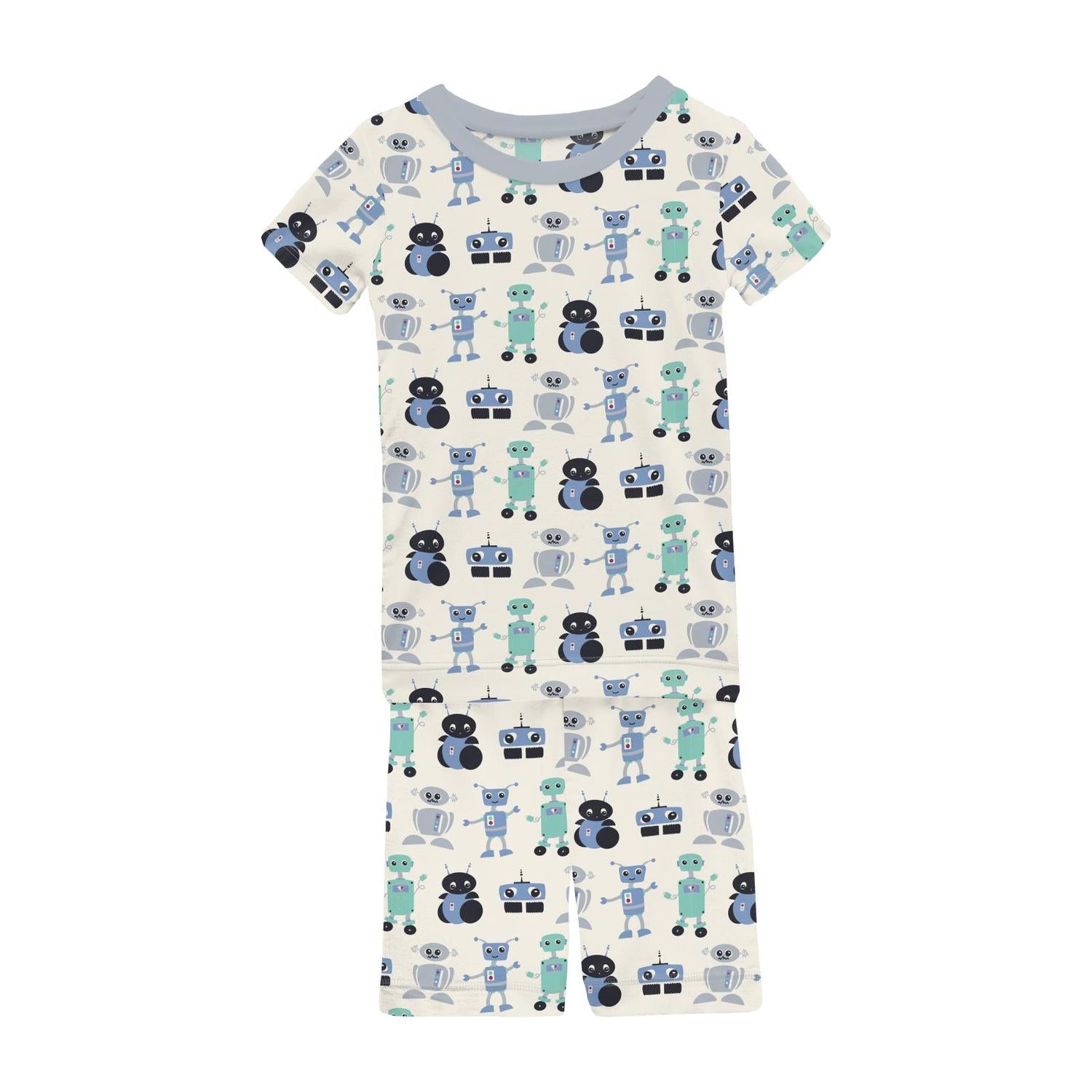 Kickee - Kids' Short Sleeve Pajama Set with Shorts