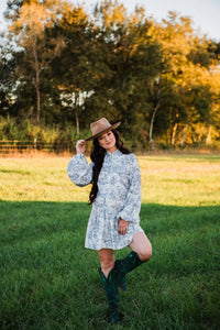 Hiddenbrand O'malley Lace-up Dress in grey - women's dress - alternate view