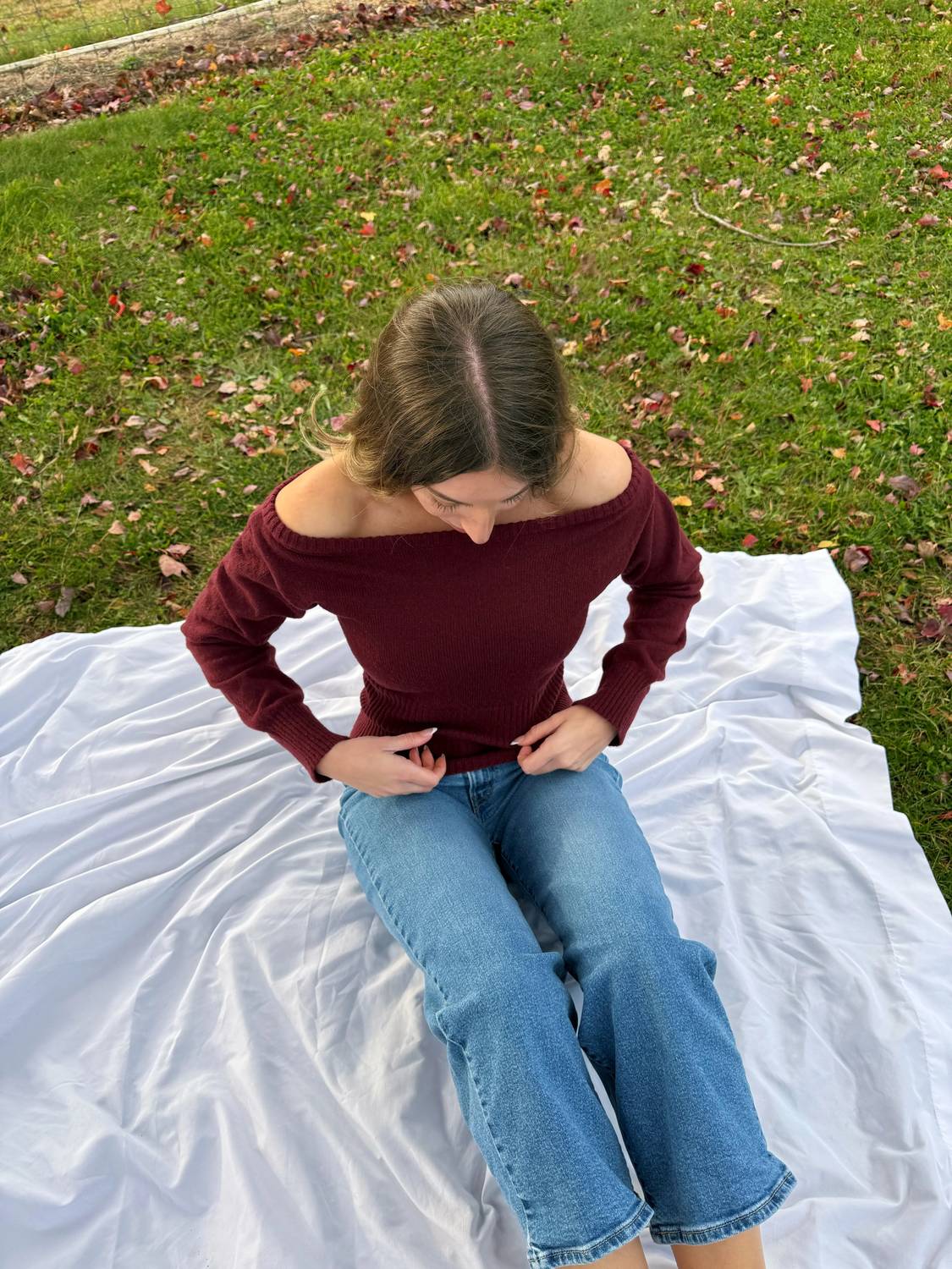 Cotton Candy La - Cherry Crush Off The Shoulder Sweater