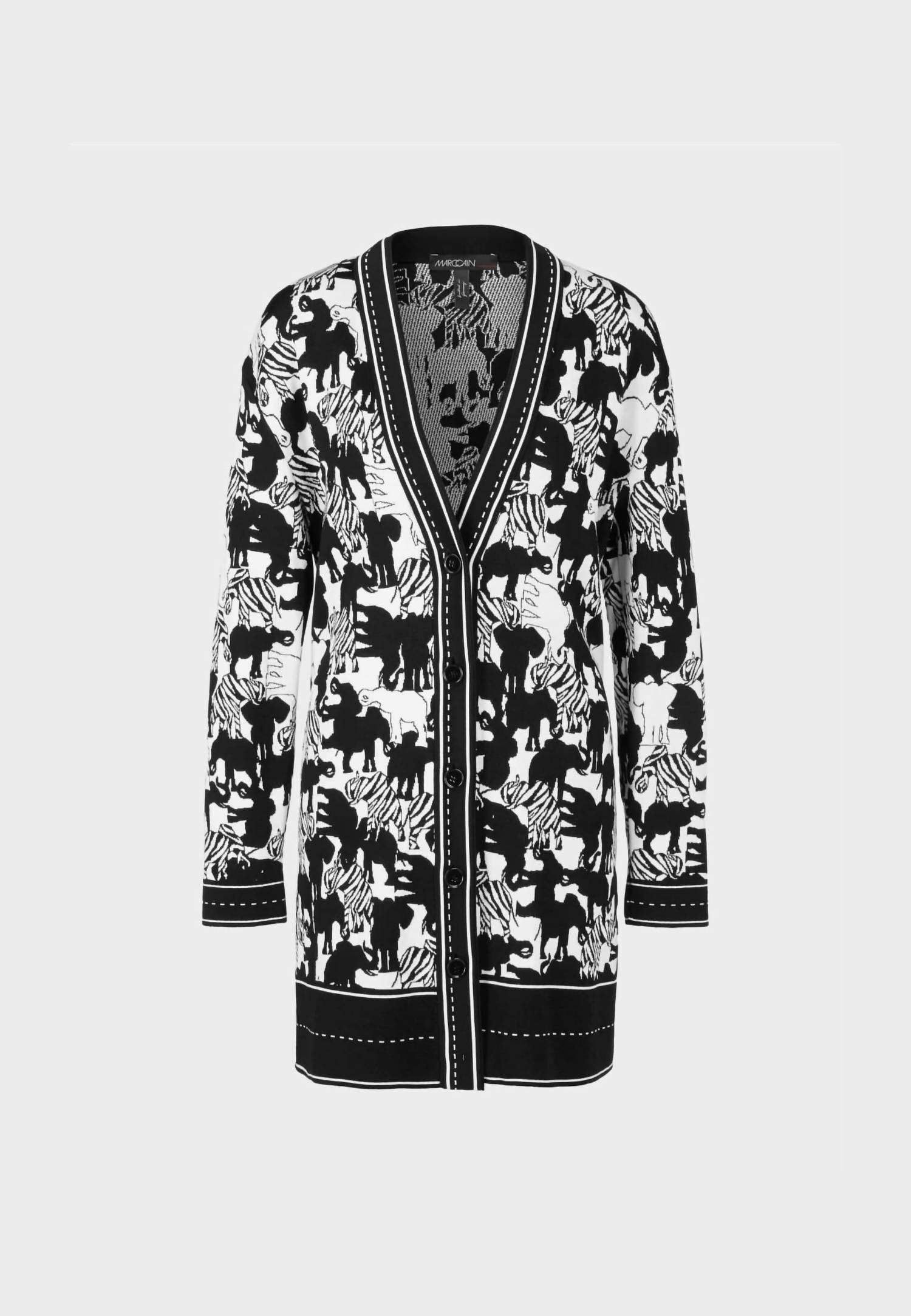 Marc Cain - Animal Intense Cardigan With Elephant Motif
