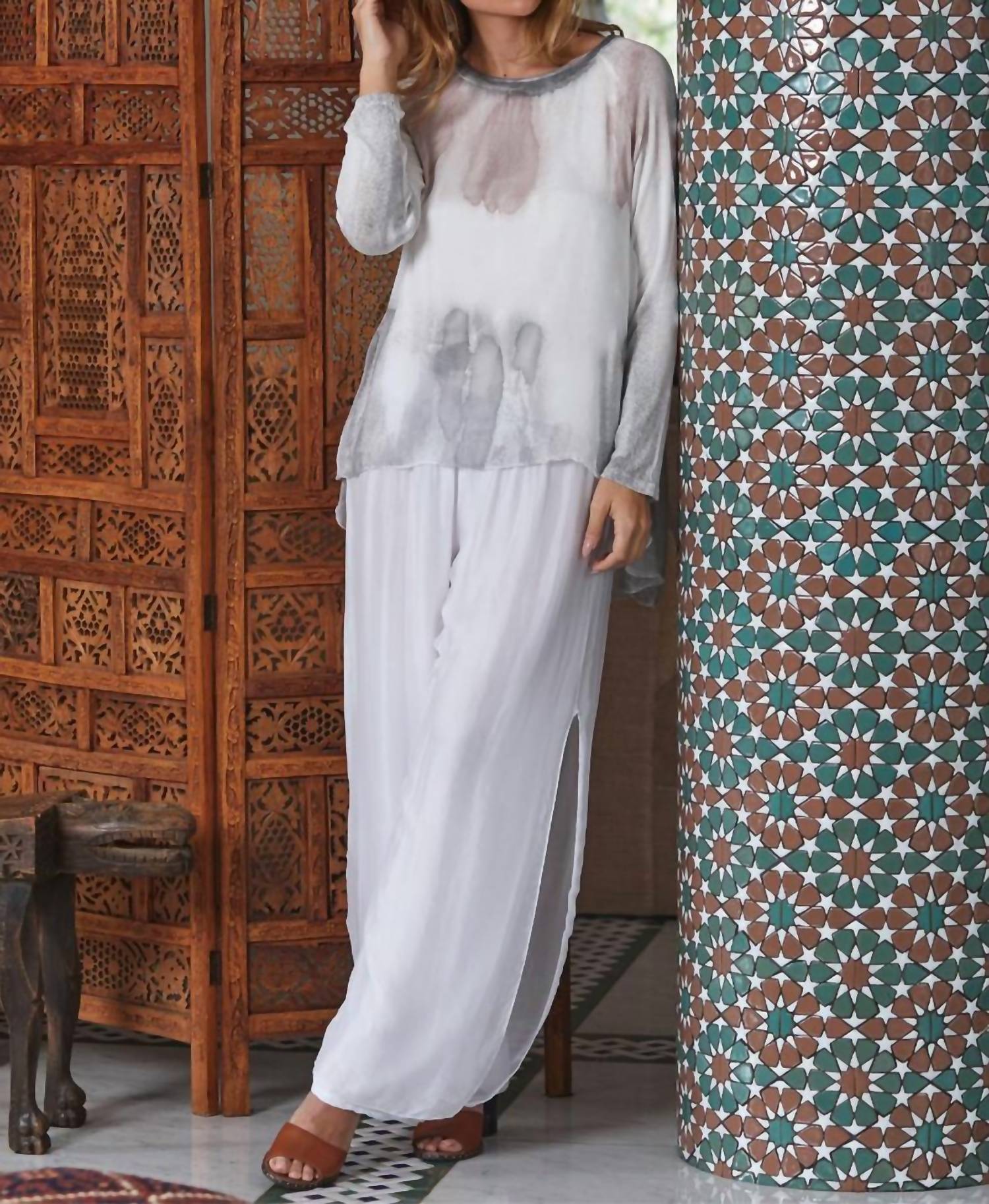 Scandal Italy - Feeling Free Silk Flowy Pants