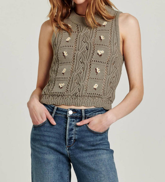 Lorelei Cable Knit Sweater Tank