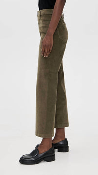 PISTOLA Penny Crop Corduroy Pants in sequoia - women's pants - alternate view