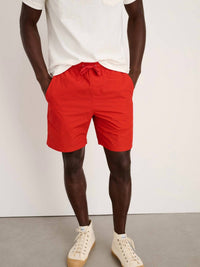 ALEX MILL Drawstring Saturday Shorts in orange red - men's shorts