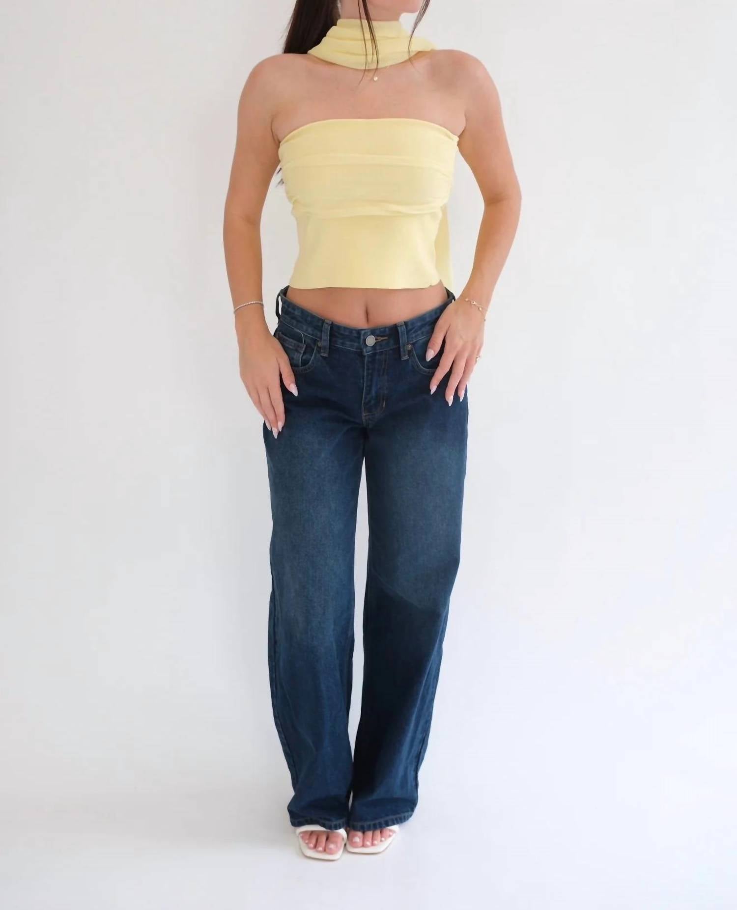 Loucia - Lemon Scarf Top
