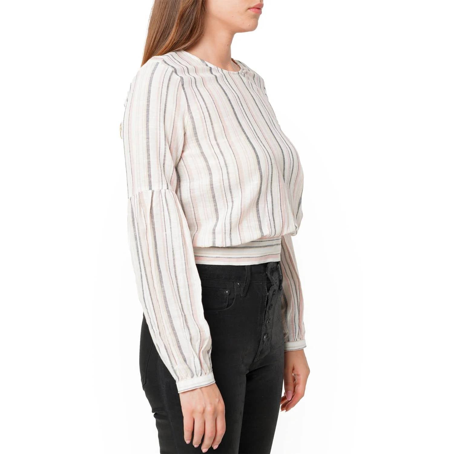Robin K - Women's Tie Back Long Sleeve Top