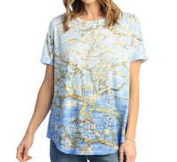 Jess & Jane - Amond Burnout Round Hem Top