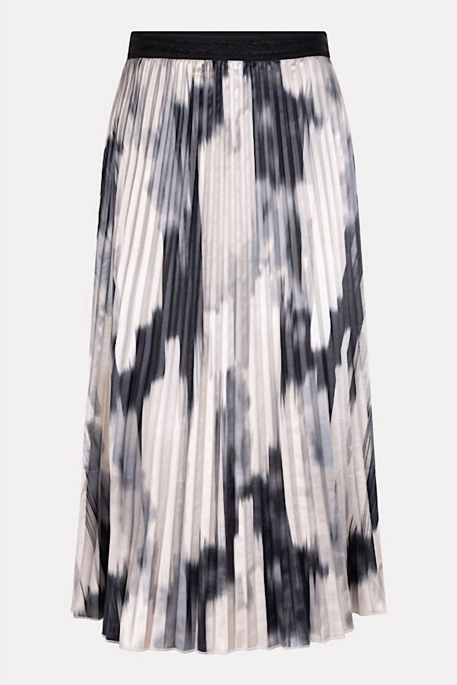 Esqualo - Plisse Printed Skirt