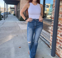 Risen - Kari Distressed Flare Jeans