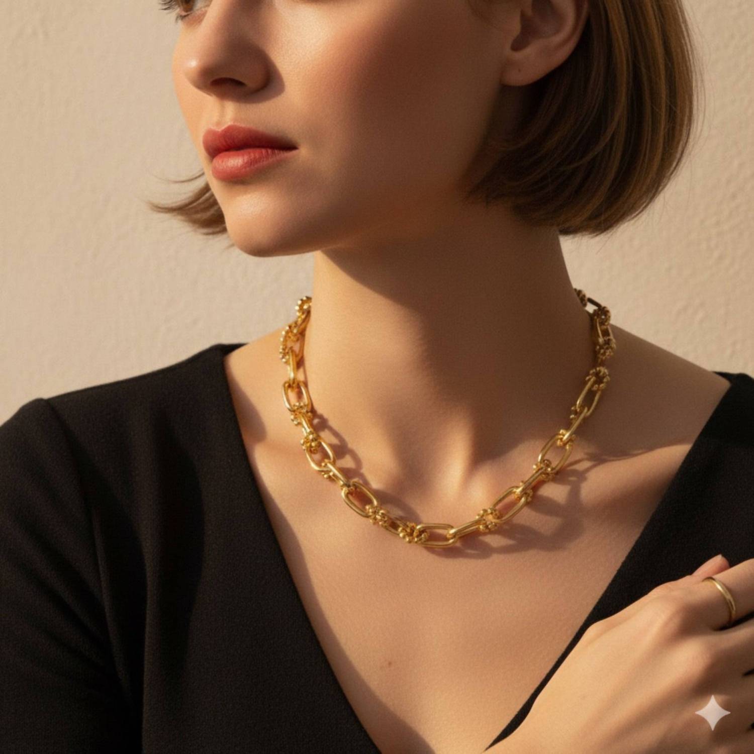Ellison+Young - Women's Golden Bloom Bubble Link Necklace