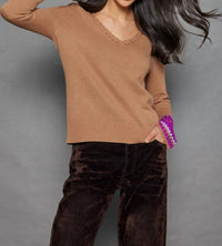 Lisa Todd - Rye Cuff Link V-neck Sweater