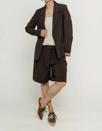 SKFK Laida Bermuda Shorts in dark khaki - women's shorts - detail view
