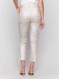 Charlie B - Metallic Print Twill Pants