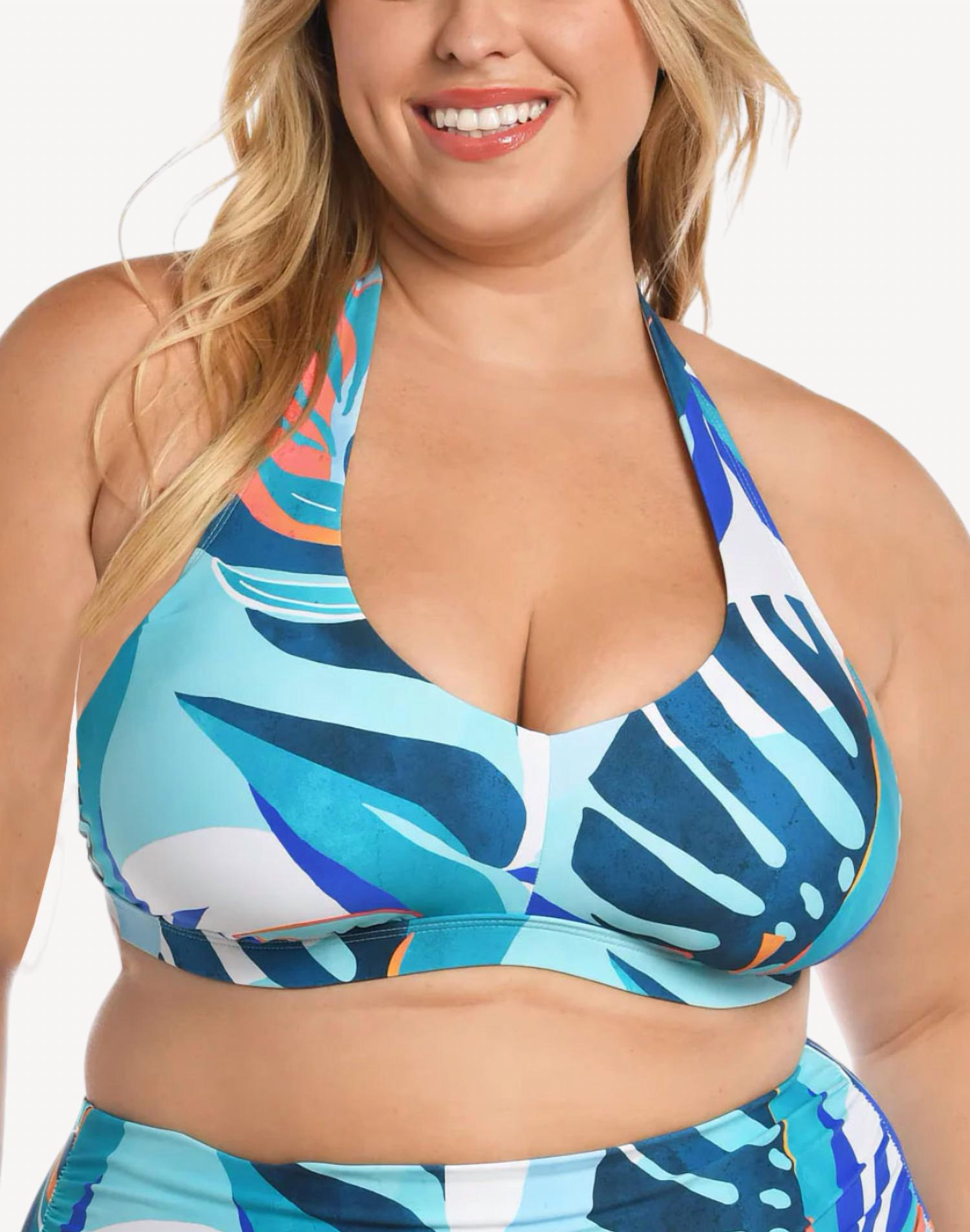 La Blanca - Women's Coastal Palms Halter Bikini Top - Plus