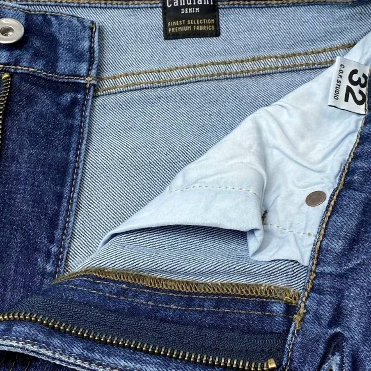 C.O.F. Studio Men's M7 Organic Cotton Comfort-stretch Jeans in blue - men's jeans - view 5