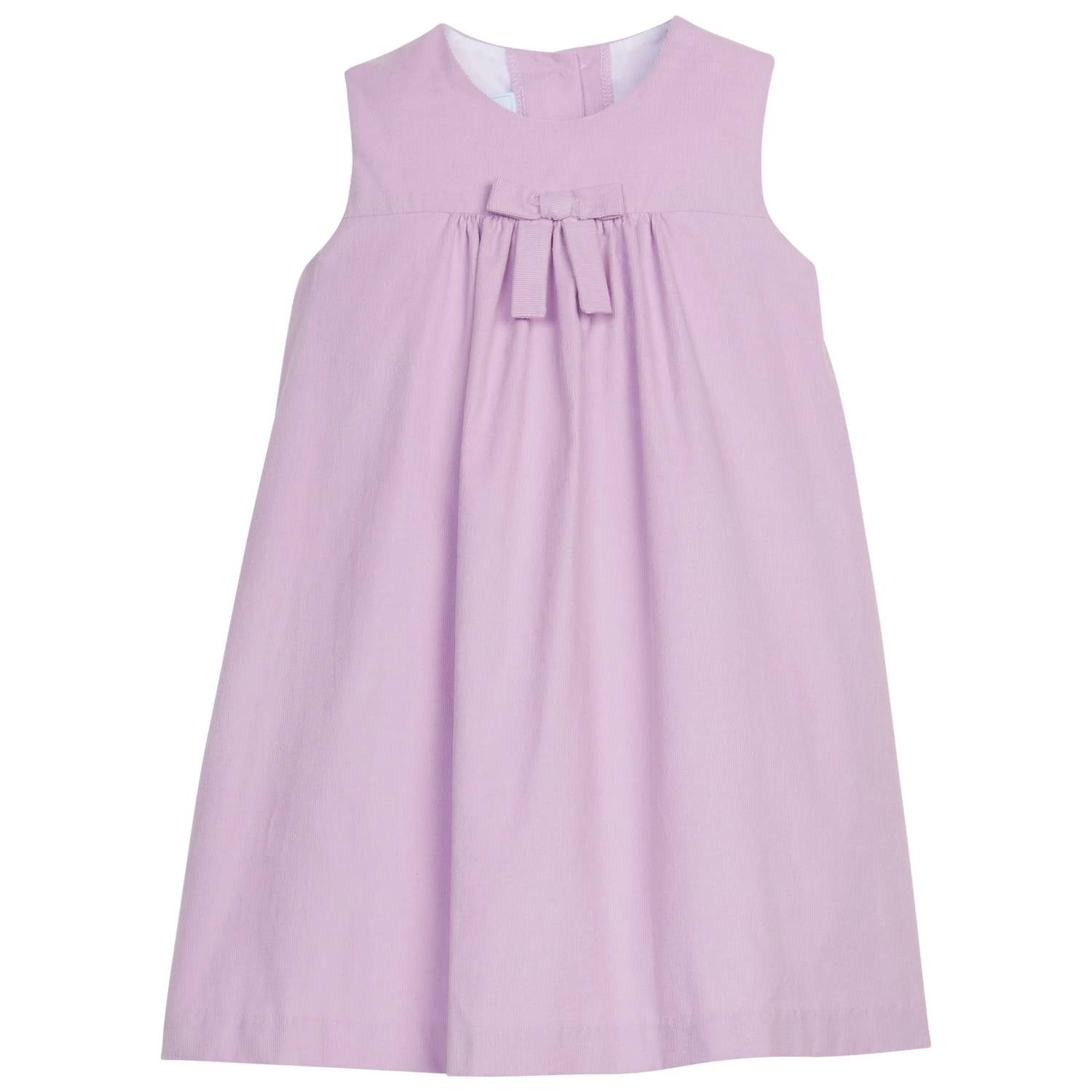 Little English - Kid's Corduroy Pleated Bow Jumper Dress
