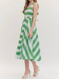 Entro - Leia Striped Midi Dress