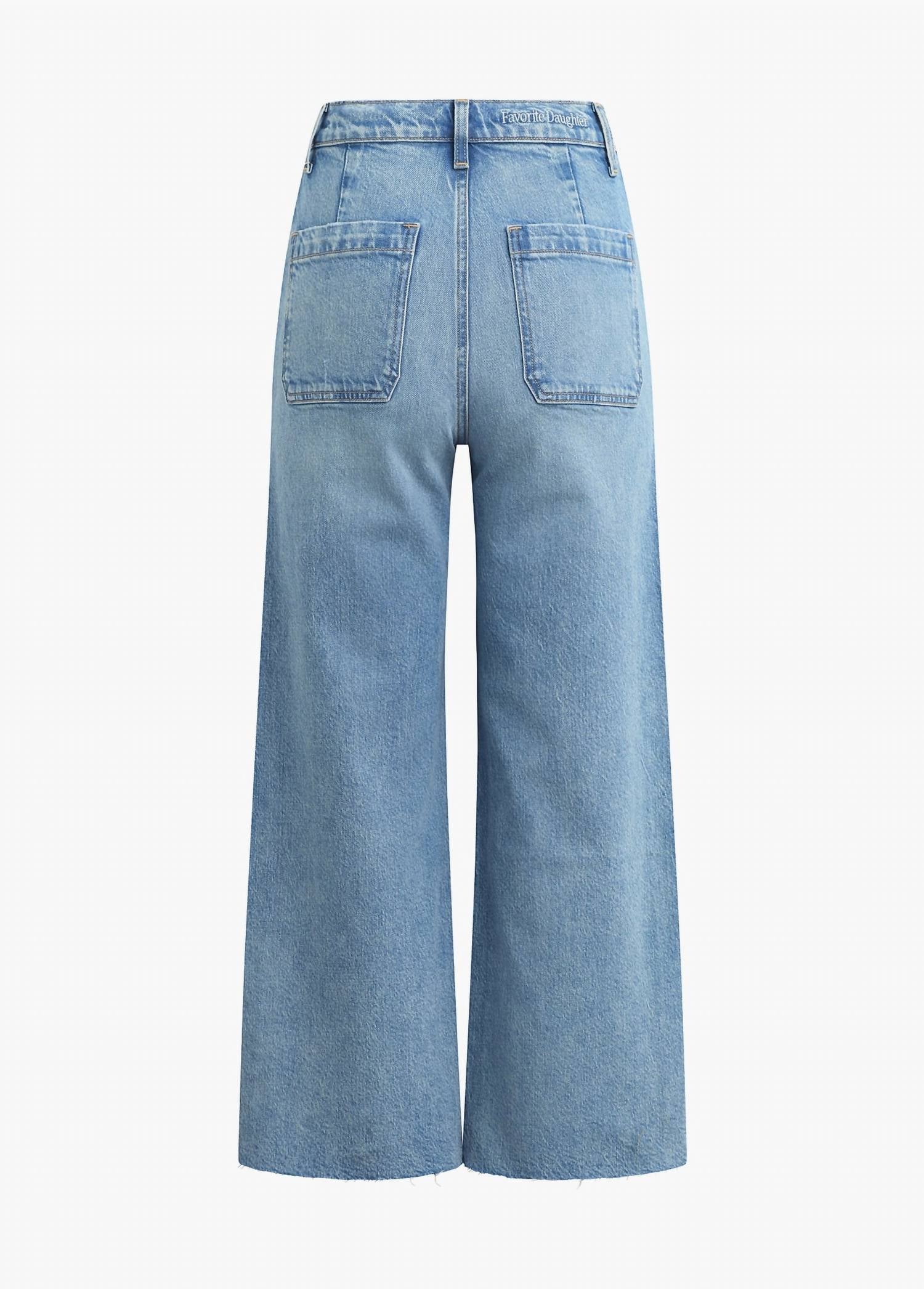 Favorite Daughter The Mischa Super High Rise Wide Leg Jean in santa barbara - women's jeans - view 7