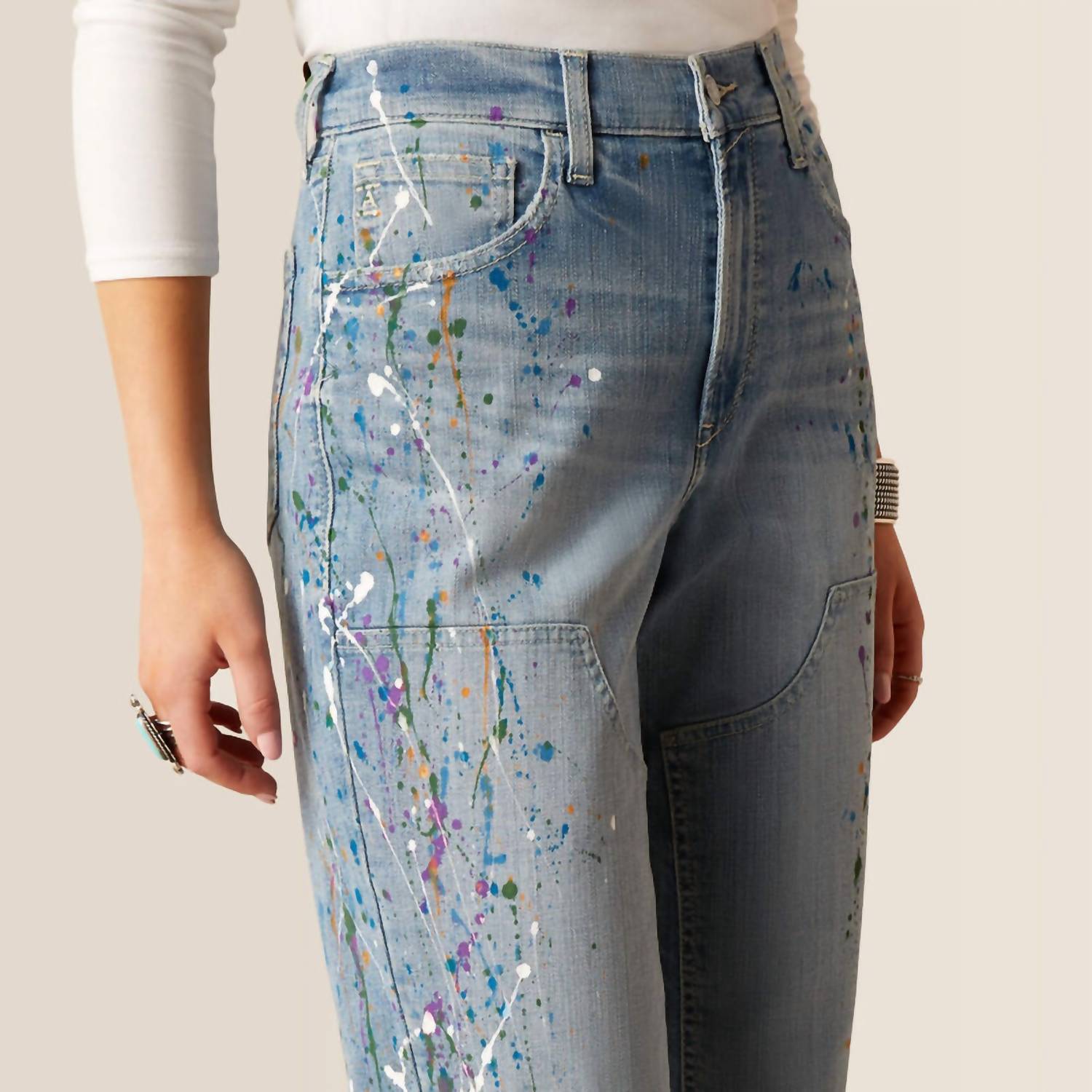Ariat - Ultra High Rise Paint Splater Jeans