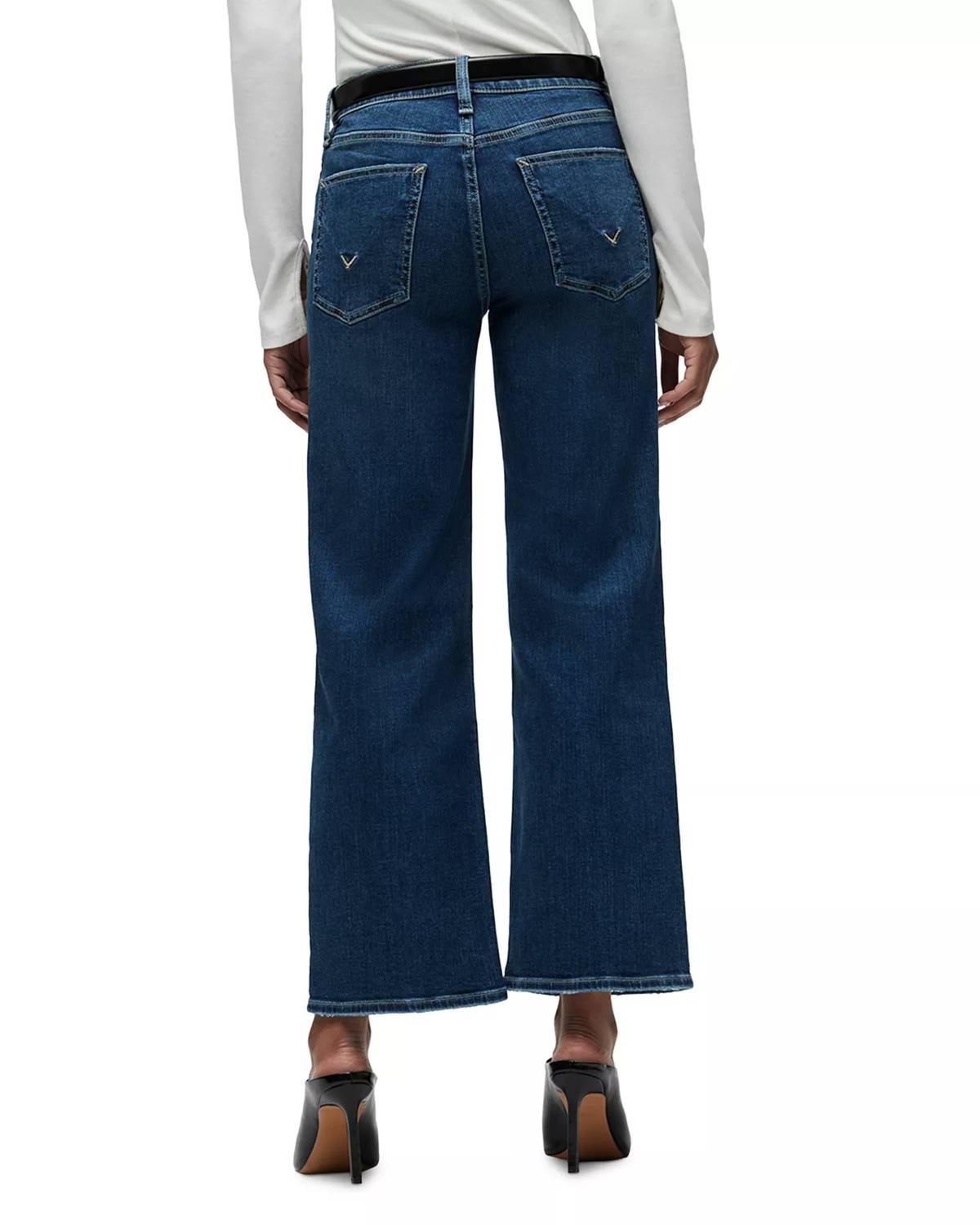 Hudson - Rosie High Rise Wide Leg Ankle Jeans
