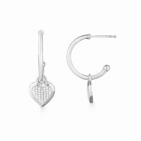 Ella Stein - Women's Protected Heart Hoop Earrings