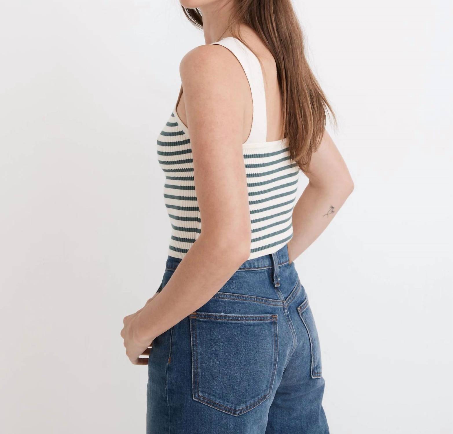 Madewell - Dearing Square Neck Cropped Sweater Tank