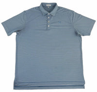 PETER MILLAR Joyner Perf Polo in blue - men's shirt - detail view