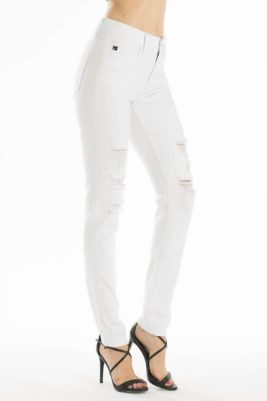 Kancan - High Rise Distressed Skinny Jeans