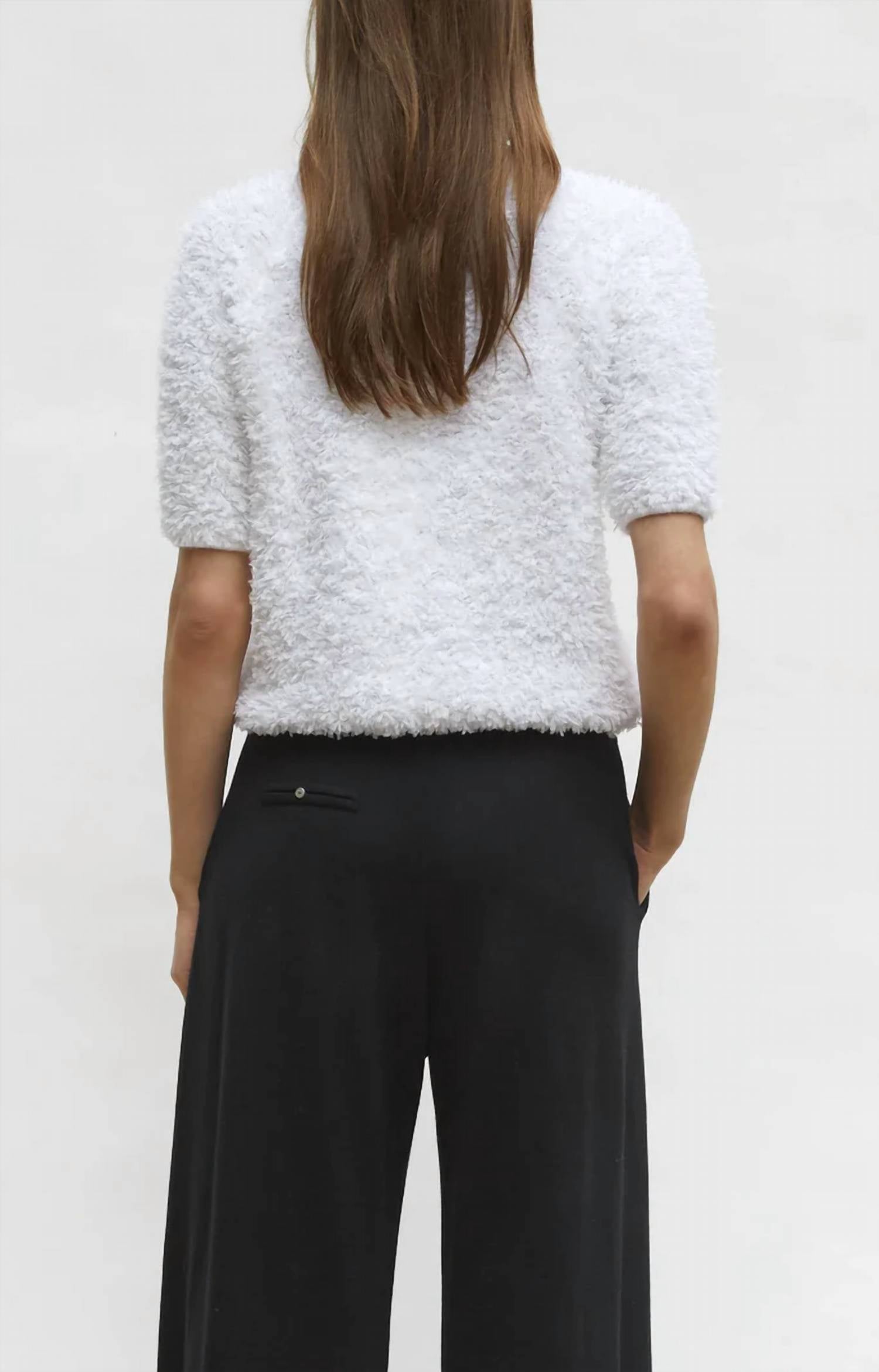 Molli - Desperado dotted swiss top with elbow length sleeves