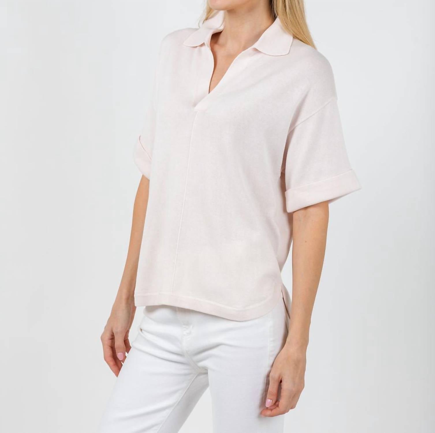 Repeat Cashmere - Split Neck Polo