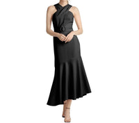 SACHIN & BABI Naomi Cross Neck Asymmetric Dress in black - women's dress