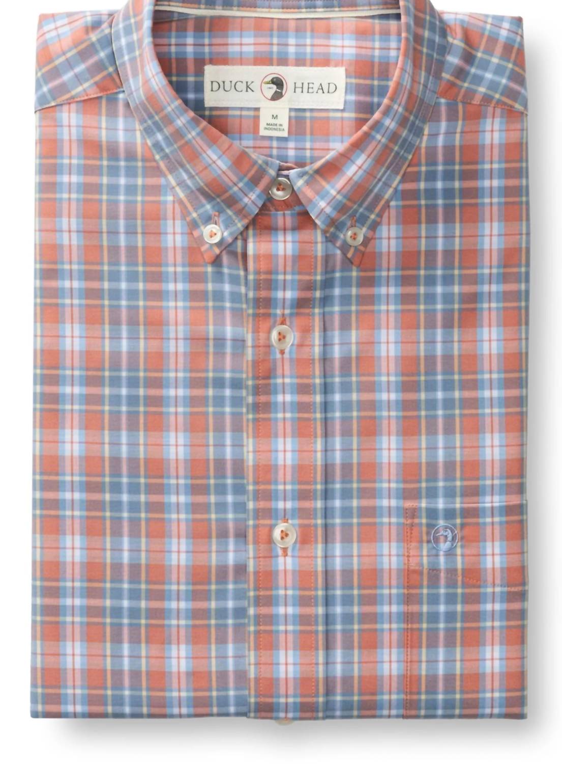 Duck Head - Men's Jeffries Plaid Performance Poplin Sport Shirt