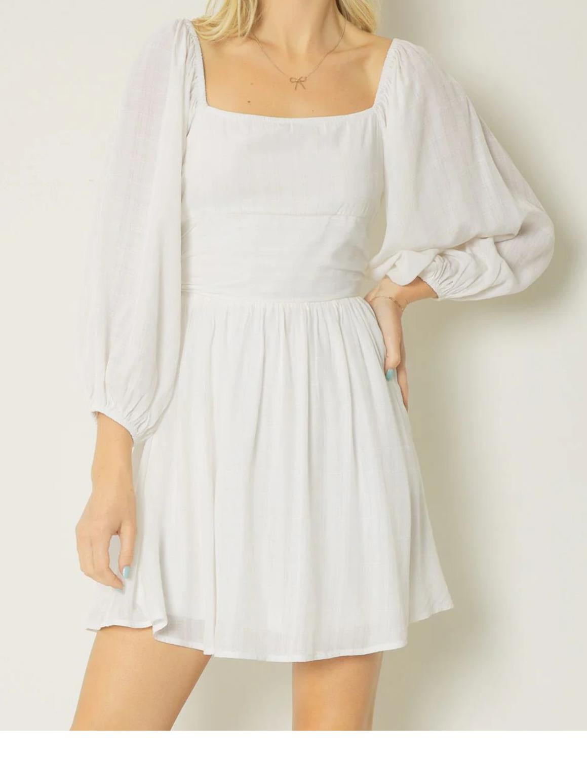 Entro - Self Tie Closure Mini Dress