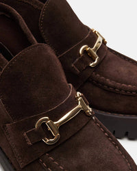 STEVE MADDEN Women's Leon Loafer in chocolate brown - women's flats - view 4