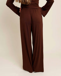 Elan - Espresso Wide Leg Pants