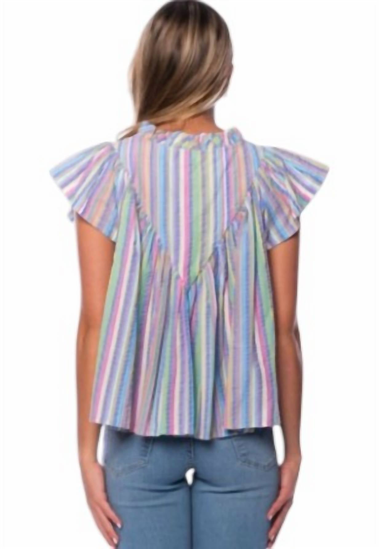 Tolani - Striped Olene Top