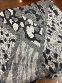 Rapti Fashion - animal print cashmere poncho