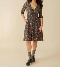 Mata Traders - Callie 3/4 Sleeve Wrap Dress