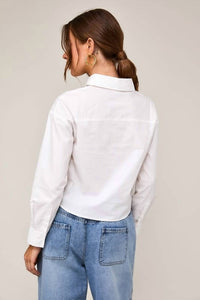 Le Lis - Long Sleeve Cropped Button Down Shirt