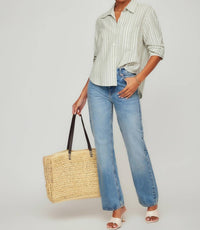 Fifteen Twenty - Leighton Ruched Sleeve Shirt