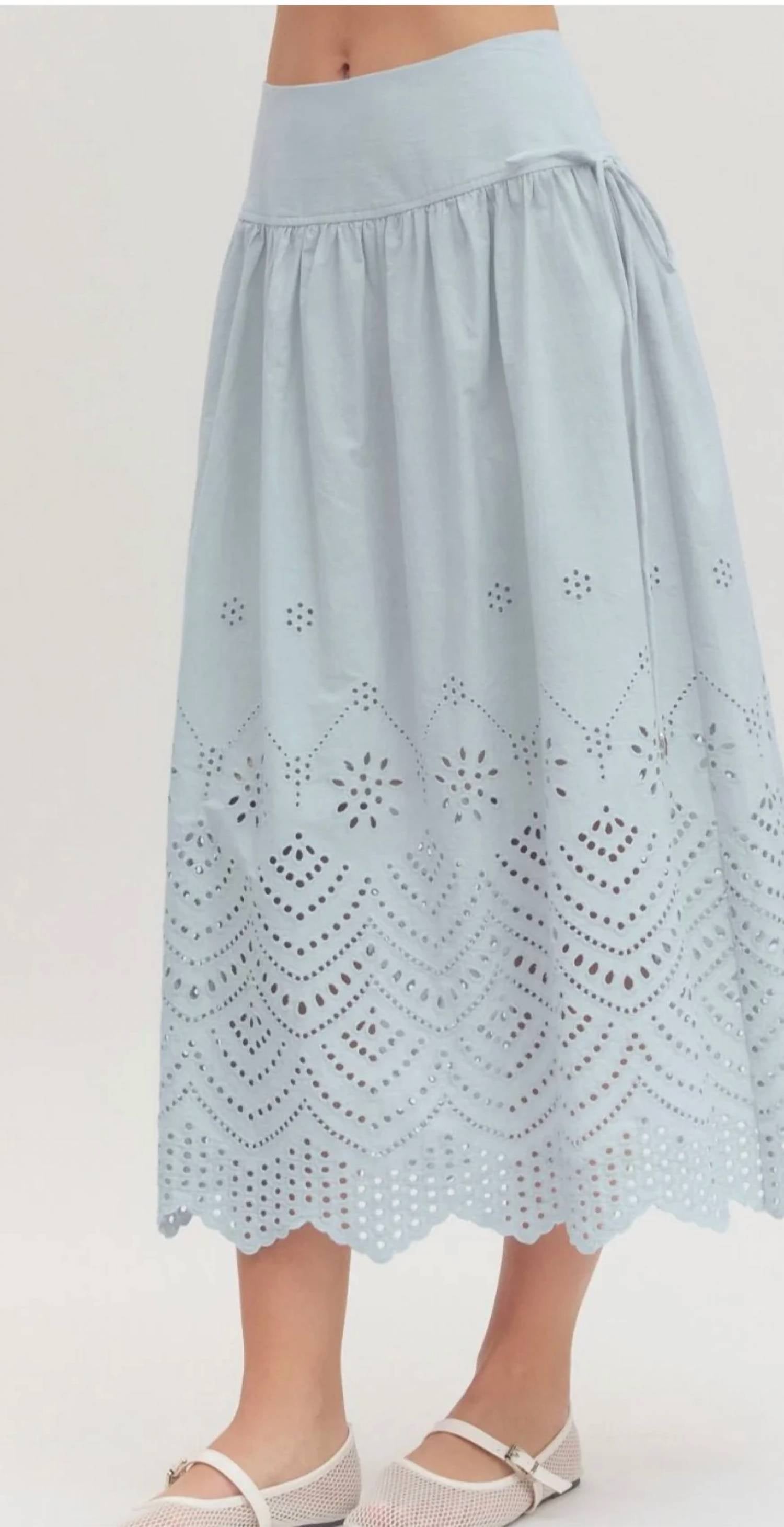Entro - Eyelet Midi Skirt